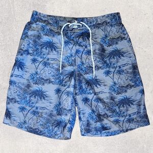 St. John's Bay Ocean Blue Palm Print Board Shorts